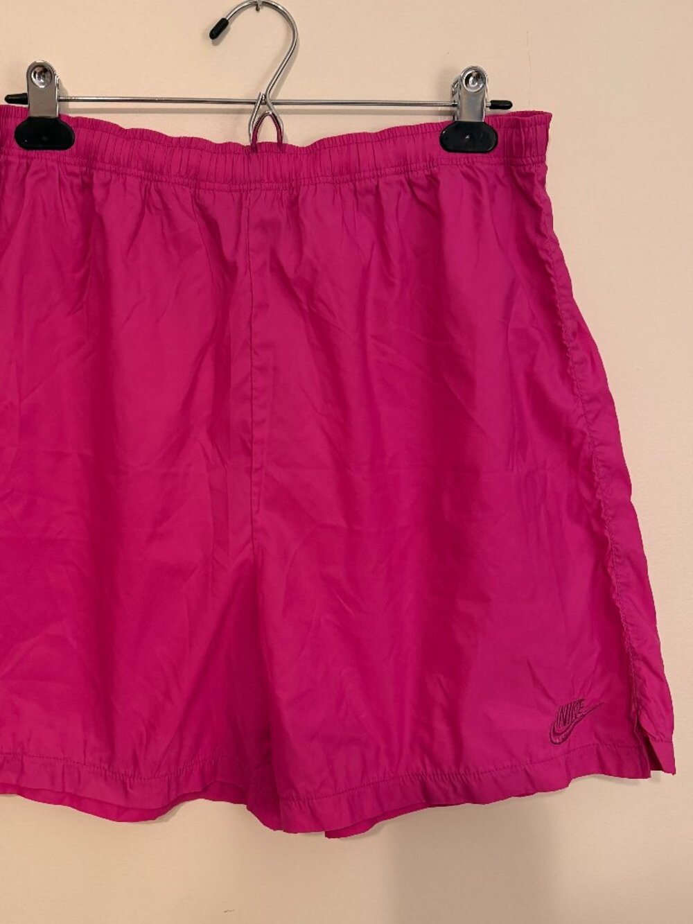 Vintage 90s Nike Cross Training Pink Nylon Shorts, Size L, Excellent Condition